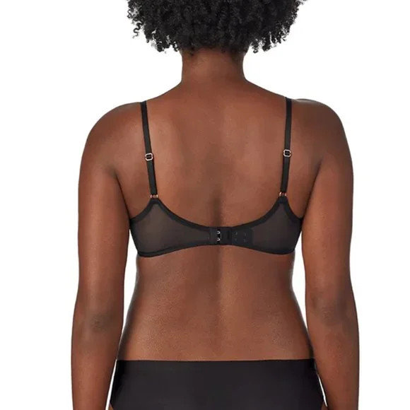 NWOT - LE MYSTERE Sheer Seduction Wireless Bra In BLACK (5325) 34C - Picture 5 of 10